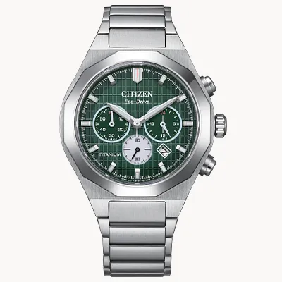 Zenshin Senkei Green Dial Super Titanium Bracelet CA4691-59X | CITIZEN Zenshin Senkei Green Dial Super Titanium Bracelet CA4691-59X | CITIZEN